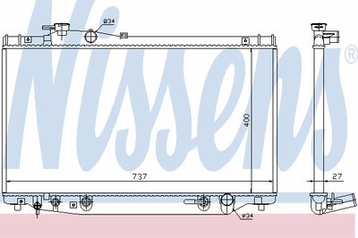 Радиатор, охлаждение двигателя NISSENS купить