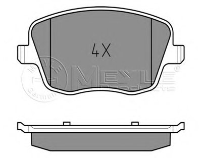 Комплект тормозных колодок, дисковый тормоз MEYLE купить