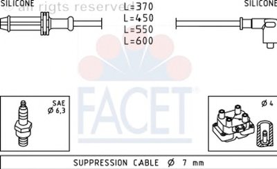 Комплект проводов зажигания FACET купить