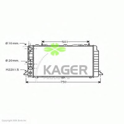 Радиатор, охлаждение двигателя KAGER купить