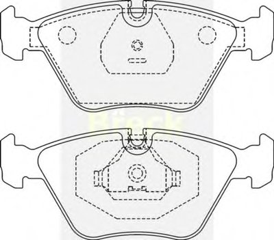 Дисковые тормозные колодки, комплект Klocek hamulcowy kpl. przуd BMW 3 (E36), 3 (E46), 5 (E34), 7 (E