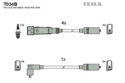 Комплект проводов зажигания alternative TESLA купить