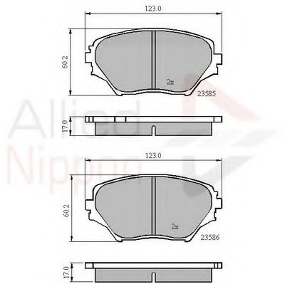 Комплект тормозных колодок, дисковый тормоз ANL Braking COMLINE купить