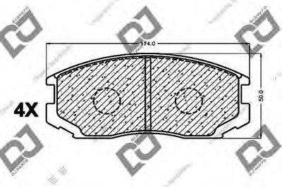 Комплект тормозных колодок, дисковый тормоз DJ PARTS купить