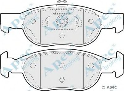 Комплект тормозных колодок, дисковый тормоз APEC braking купить