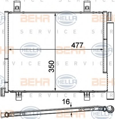 Конденсатор, кондиционер BEHR HELLA SERVICE HELLA купить