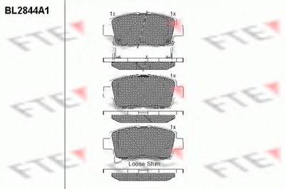 Комплект тормозных колодок, дисковый тормоз FTE купить