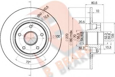 Тормозной диск R BRAKE купить