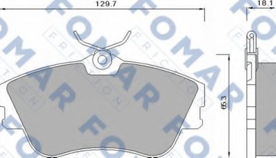 Комплект тормозных колодок, дисковый тормоз FOMAR Friction купить