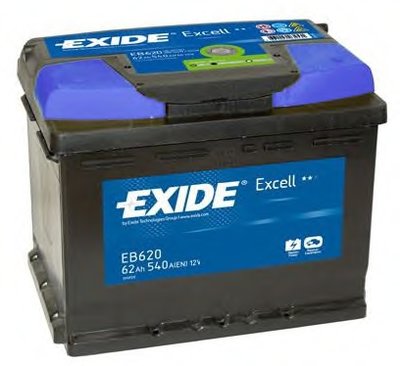 Аккумулятор   62Ah-12v Exide EXCELL(242х175х190),R,EN540