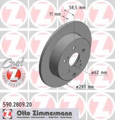 Тормозной диск COAT Z ZIMMERMANN купить