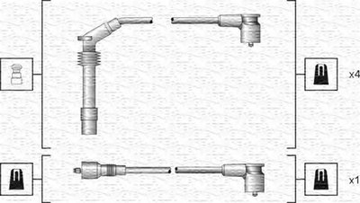 Комплект проводов зажигания MAGNETI MARELLI купить