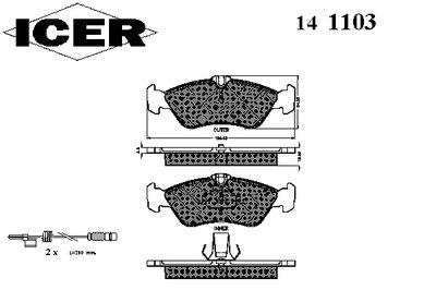 Колодки тормозные (задние) MB Sprinter 208-316 96- (Ate - Te