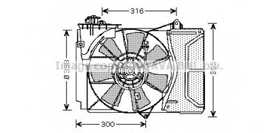 Вентилятор, охлаждение двигателя AVA QUALITY COOLING купить