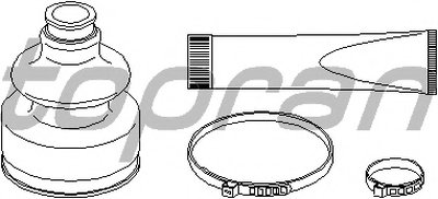 Комплект пылника, приводной вал TOPRAN купить