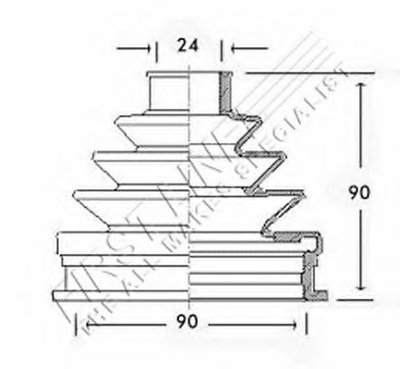 Пыльник, приводной вал FIRST LINE купить