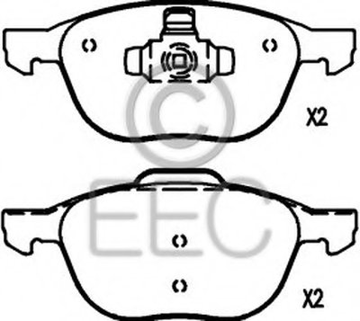 Комплект тормозных колодок, дисковый тормоз EEC купить