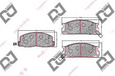 Комплект тормозных колодок, дисковый тормоз DJ PARTS купить