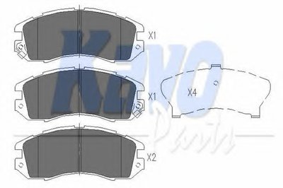 Комплект тормозных колодок, дисковый тормоз KAVO PARTS купить