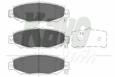 Комплект тормозных колодок, дисковый тормоз KAVO PARTS купить