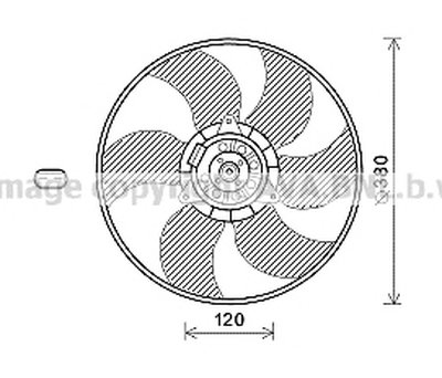 Вентилятор, охлаждение двигателя AVA QUALITY COOLING купить
