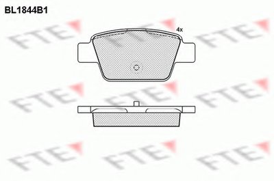 Комплект тормозных колодок, дисковый тормоз FTE купить