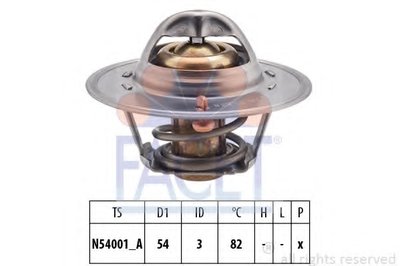 Термостат 82° Subaru Leone, XT, Isuzu Gemini 1.5 85-,1.5D/TD 87-89