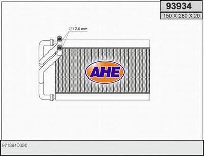 Теплообменник, отопление салона AHE купить