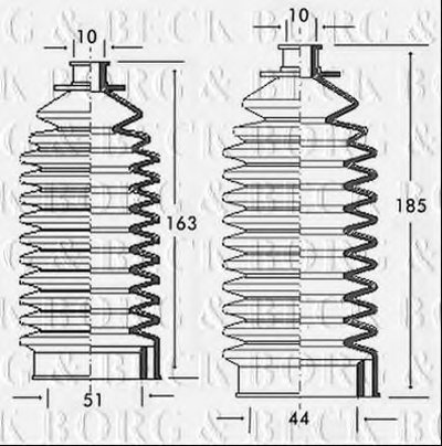 Пыльник, рулевое управление BORG & BECK купить