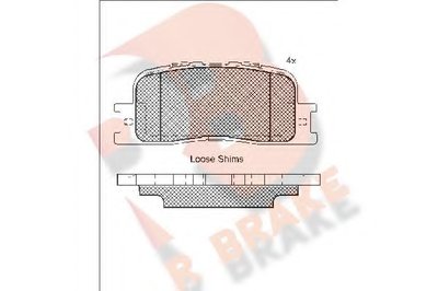 Комплект тормозных колодок, дисковый тормоз R BRAKE купить