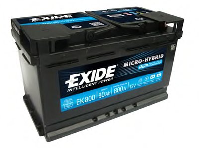 Аккумулятор   80Ah-12v Exide AGM (315х175х190),R,EN800
