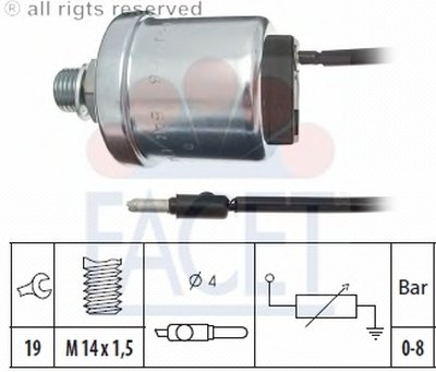 Датчик, давление масла FACET купить