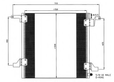 Радиатор кондиционера Chіodnica klimatyzacji MERCEDES M (W163) 2.3-4.3 02.98-06.05