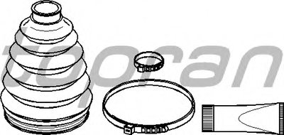 Комплект пылника, приводной вал TOPRAN купить