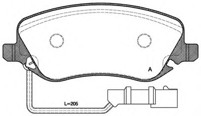 Комплект тормозных колодок, дисковый тормоз ADVANCE OPEN PARTS купить