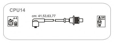 Комплект проводов зажигания Citroen, Peugeot 1.6-2.0 89-