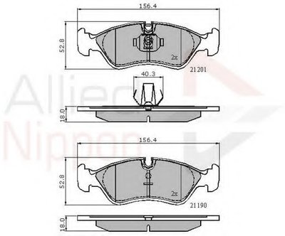 Комплект тормозных колодок, дисковый тормоз ANL Braking COMLINE купить