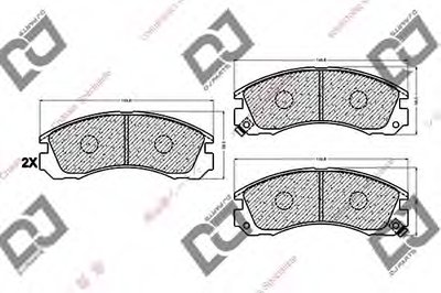 Комплект тормозных колодок, дисковый тормоз DJ PARTS купить