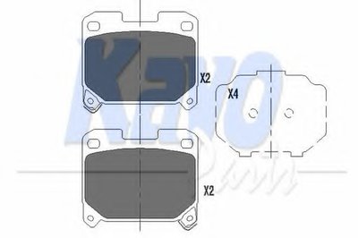 Комплект тормозных колодок, дисковый тормоз KAVO PARTS купить