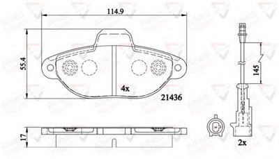 Комплект тормозных колодок, дисковый тормоз ANL Braking COMLINE купить