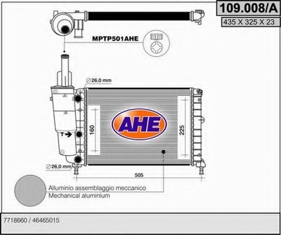 Радиатор, охлаждение двигателя AHE купить