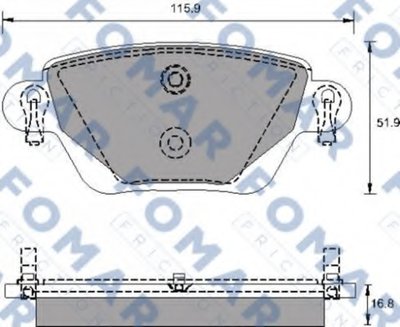 Комплект тормозных колодок, дисковый тормоз FOMAR Friction купить