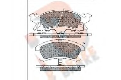 Комплект тормозных колодок, дисковый тормоз R BRAKE купить