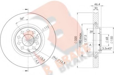 Тормозной диск R BRAKE купить