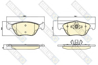 Комплект тормозных колодок, дисковый тормоз GIRLING купить