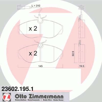 Комплект тормозных колодок, дисковый тормоз ZIMMERMANN купить