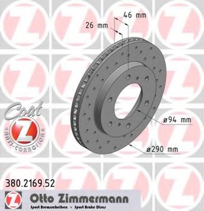 Тормозной диск SPORT BRAKE DISC COAT Z ZIMMERMANN купить