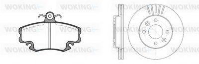 Комплект тормозов, дисковый тормозной механизм WOKING купить