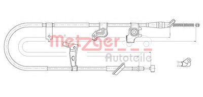 Трос, стояночная тормозная система COFLE METZGER купить