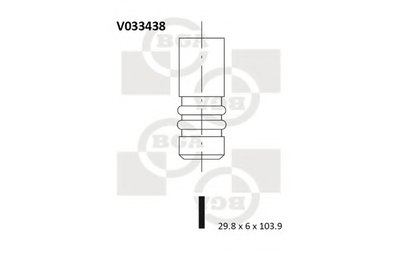 Клапан выпускной  Audi A4 1,8 20V 94-;2.4 V6 30V